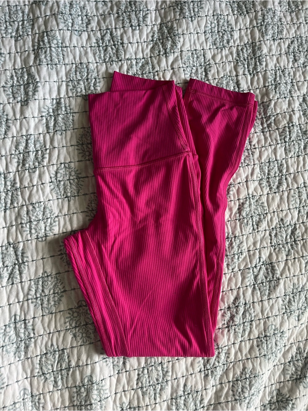 Pink Ribbed Lululemon Align Leggings